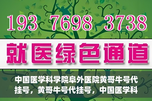 中国医学科学院阜外医院黄哥牛号代挂号，黄哥牛号代挂号，中国医学科学院阜外医院便捷就医新途径