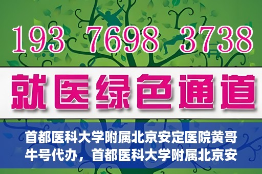 首都医科大学附属北京安定医院黄哥牛号代办，首都医科大学附属北京安定医院，黄哥牛号代办服务解析