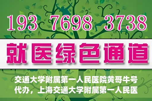交通大学附属第一人民医院黄哥牛号代办，上海交通大学附属第一人民医院黄哥牛号代办攻略