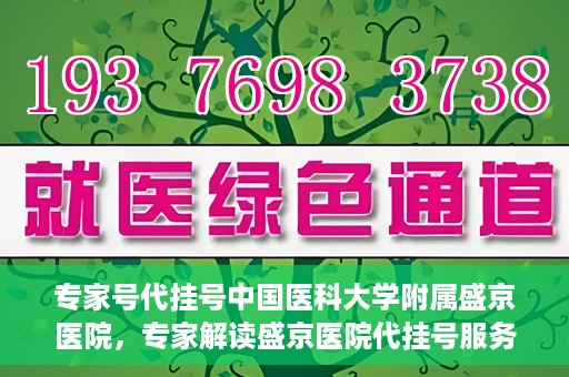 专家号代挂号中国医科大学附属盛京医院，专家解读盛京医院代挂号服务，中国医科大学附属盛京医院挂号指南