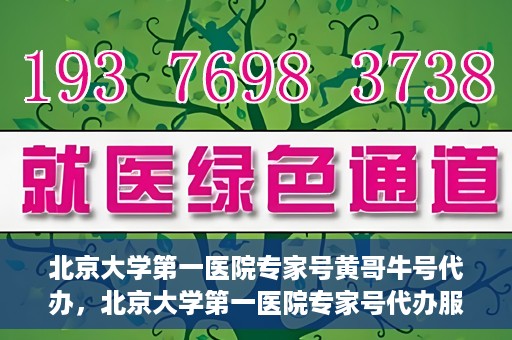 北京大学第一医院专家号黄哥牛号代办，北京大学第一医院专家号代办服务揭秘，黄哥牛号助您轻松预约专家资源