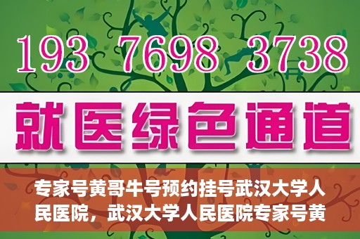 专家号黄哥牛号预约挂号武汉大学人民医院，武汉大学人民医院专家号黄哥牛号预约挂号攻略
