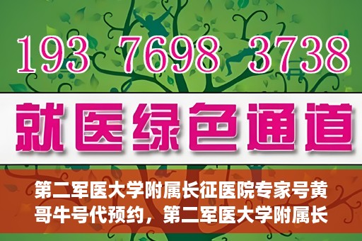 第二军医大学附属长征医院专家号黄哥牛号代预约，第二军医大学附属长征医院专家号预约服务解析，黄哥牛号预约攻略揭秘