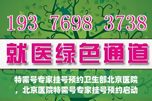 特需号专家挂号预约卫生部北京医院，北京医院特需号专家挂号预约启动，一站式解决就医难题