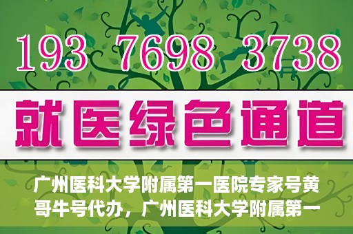 广州医科大学附属第一医院专家号黄哥牛号代办，广州医科大学附属第一医院专家号代办揭秘，黄哥牛号背后的故事