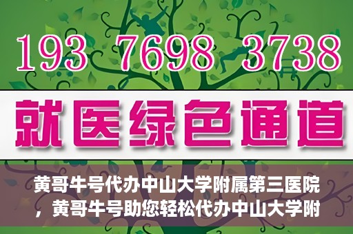 黄哥牛号代办中山大学附属第三医院，黄哥牛号助您轻松代办中山大学附属第三医院事务