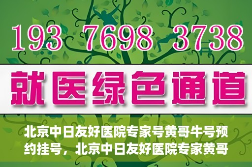 北京中日友好医院专家号黄哥牛号预约挂号，北京中日友好医院专家黄哥牛号预约挂号攻略
