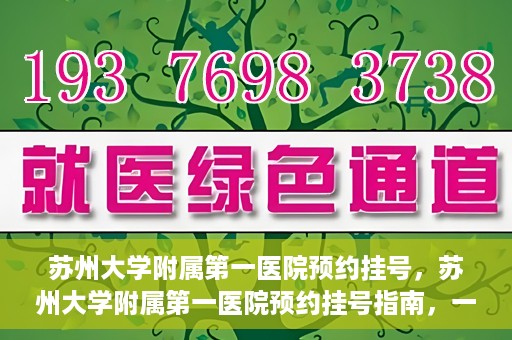 苏州大学附属第一医院预约挂号，苏州大学附属第一医院预约挂号指南，一站式解决您的就医难题