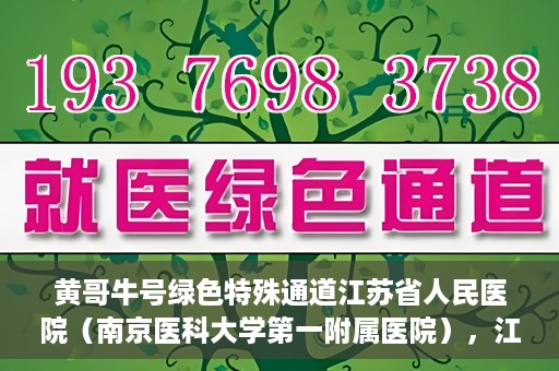 黄哥牛号绿色特殊通道江苏省人民医院（南京医科大学第一附属医院），江苏省人民医院绿色特殊通道，黄哥牛号引领健康新风尚