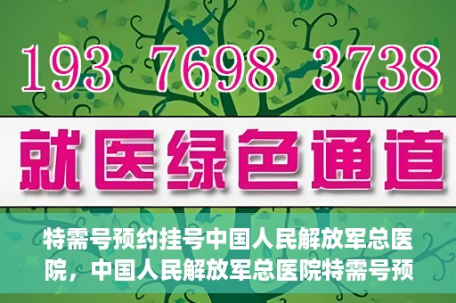 特需号预约挂号中国人民解放军总医院，中国人民解放军总医院特需号预约挂号攻略