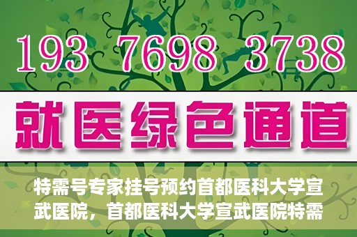 特需号专家挂号预约首都医科大学宣武医院，首都医科大学宣武医院特需专家挂号预约指南