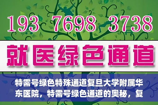 特需号绿色特殊通道复旦大学附属华东医院，特需号绿色通道的奥秘，复旦大学附属华东医院的特殊通道探索