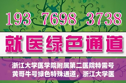 浙江大学医学院附属第二医院特需号黄哥牛号绿色特殊通道，浙江大学医学院附属第二医院特需号黄哥牛号，绿色就医通道揭秘