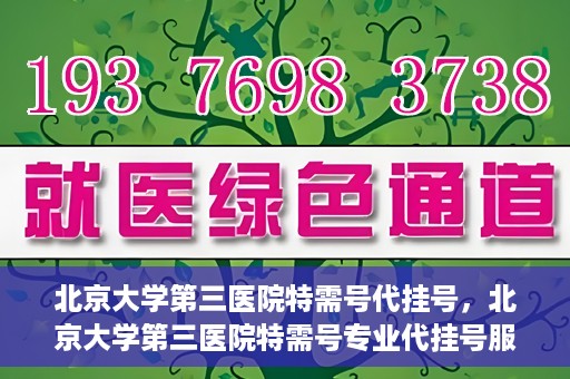 北京大学第三医院特需号代挂号，北京大学第三医院特需号专业代挂号服务解析