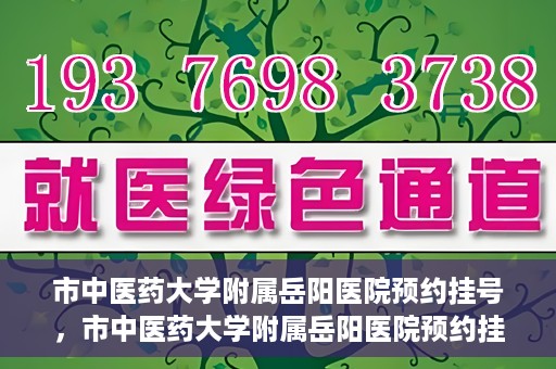 市中医药大学附属岳阳医院预约挂号，市中医药大学附属岳阳医院预约挂号攻略，便捷就医从这里开始