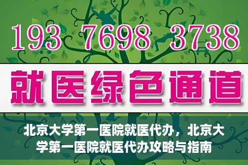 北京大学第一医院就医代办，北京大学第一医院就医代办攻略与指南