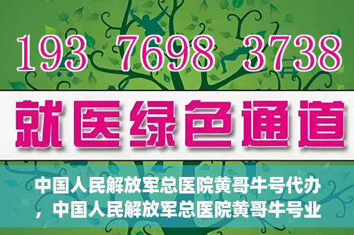 中国人民解放军总医院黄哥牛号代办，中国人民解放军总医院黄哥牛号业务代办揭秘