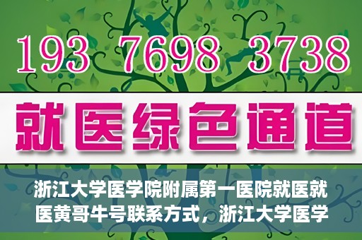 浙江大学医学院附属第一医院就医就医黄哥牛号联系方式，浙江大学医学院附属第一医院就医攻略，黄哥牛号联系方式全解析