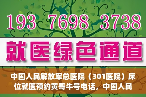 中国人民解放军总医院（301医院）床位就医预约黄哥牛号电话，中国人民解放军总医院（301医院）床位预约咨询热线及黄哥就医牛号电话揭秘