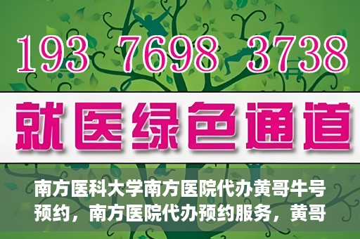 南方医科大学南方医院代办黄哥牛号预约，南方医院代办预约服务，黄哥牛号预约详解