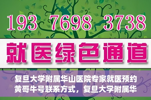 复旦大学附属华山医院专家就医预约黄哥牛号联系方式，复旦大学附属华山医院专家预约挂号指南，黄哥牛号联系方式全解析