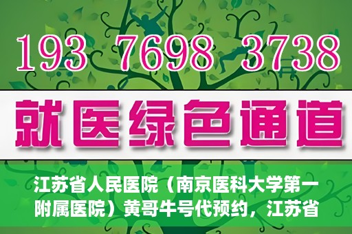 江苏省人民医院（南京医科大学第一附属医院）黄哥牛号代预约，江苏省人民医院（南京医科大学第一附属医院）黄哥牛号预约服务解析