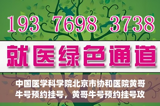 中国医学科学院北京市协和医院黄哥牛号预约挂号，黄哥牛号预约挂号攻略，中国医学科学院北京市协和医院就医指南