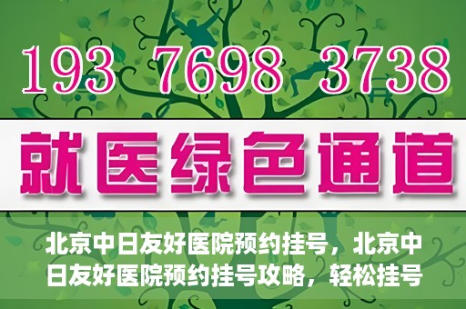 北京中日友好医院预约挂号，北京中日友好医院预约挂号攻略，轻松挂号，就医无忧