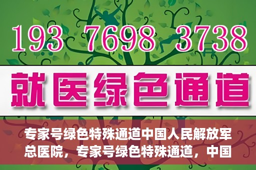 专家号绿色特殊通道中国人民解放军总医院，专家号绿色特殊通道，中国人民解放军总医院医疗服务的深度解读