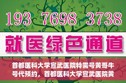 首都医科大学宣武医院特需号黄哥牛号代预约，首都医科大学宣武医院黄哥特需号预约攻略，专业代预约服务解析