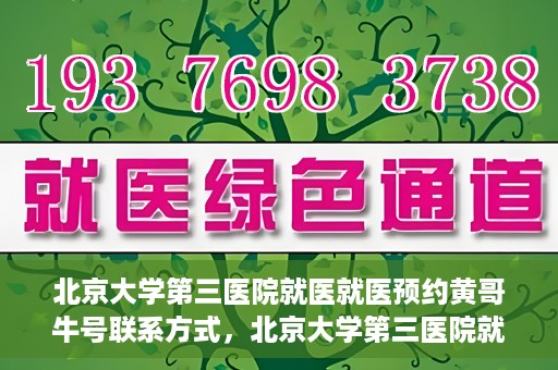 北京大学第三医院就医就医预约黄哥牛号联系方式，北京大学第三医院就医预约指南，黄哥牛号联系方式全解析