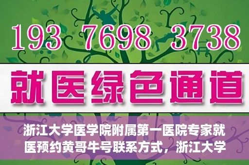 浙江大学医学院附属第一医院专家就医预约黄哥牛号联系方式，浙江大学医学院附属第一医院专家就医预约，黄哥牛号联系方式全解析