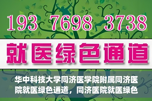 华中科技大学同济医学院附属同济医院就医绿色通道，同济医院就医绿色通道，华中科技大学同济医学院附属同济医院的便捷医疗体验