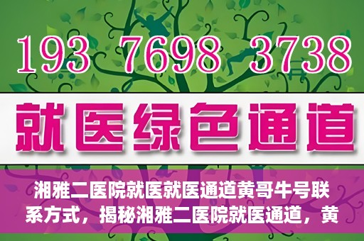 湘雅二医院就医就医通道黄哥牛号联系方式，揭秘湘雅二医院就医通道，黄哥牛号联系方式及就医指南