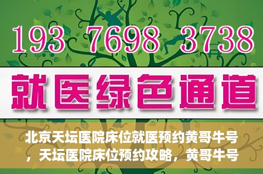 北京天坛医院床位就医预约黄哥牛号，天坛医院床位预约攻略，黄哥牛号助您轻松就医