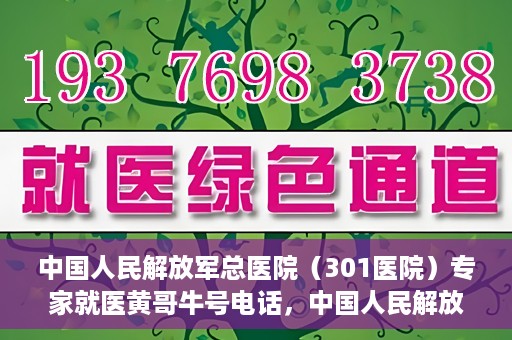 中国人民解放军总医院（301医院）专家就医黄哥牛号电话，中国人民解放军总医院（301医院）黄哥牛号电话专家就医攻略