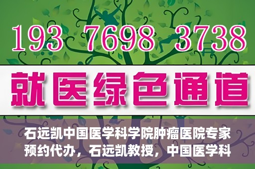 石远凯中国医学科学院肿瘤医院专家预约代办，石远凯教授，中国医学科学院肿瘤医院预约代办服务详解
