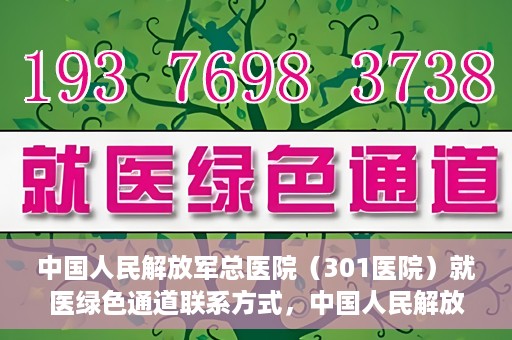 中国人民解放军总医院（301医院）就医绿色通道联系方式，中国人民解放军总医院就医绿色通道联系方式解析与指南