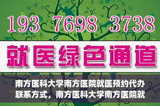 南方医科大学南方医院就医预约代办联系方式，南方医科大学南方医院就医预约代办服务指南，详细联系方式揭秘