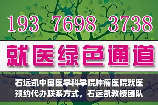 石远凯中国医学科学院肿瘤医院就医预约代办联系方式，石远凯教授团队预约咨询及就医联系方式——中国医学科学院肿瘤医院就医预约代办服务指南