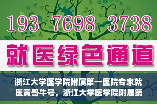浙江大学医学院附属第一医院专家就医黄哥牛号，浙江大学医学院附属第一医院专家黄哥牛号解析，就医新视角