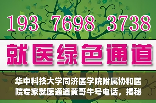 华中科技大学同济医学院附属协和医院专家就医通道黄哥牛号电话，揭秘华中科技大学同济医学院附属协和医院专家就医通道，黄哥牛号电话专线开通