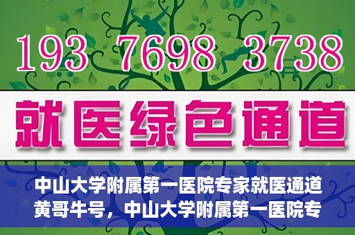 中山大学附属第一医院专家就医通道黄哥牛号，中山大学附属第一医院专家就医通道，黄哥牛号助您轻松挂号就医