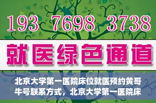 北京大学第一医院床位就医预约黄哥牛号联系方式，北京大学第一医院床位预约攻略，黄哥牛号联系方式全解析