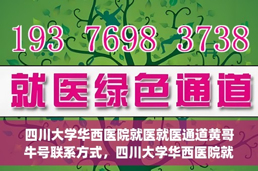 四川大学华西医院就医就医通道黄哥牛号联系方式，四川大学华西医院就医通道，黄哥牛号联系方式全解析