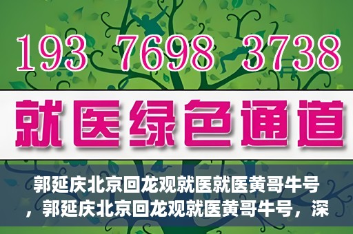 郭延庆北京回龙观就医就医黄哥牛号，郭延庆北京回龙观就医黄哥牛号，深度医疗体验与解读