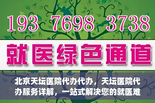 北京天坛医院代办代办，天坛医院代办服务详解，一站式解决您的就医难题
