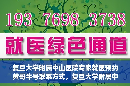 复旦大学附属中山医院专家就医预约黄哥牛号联系方式，复旦大学附属中山医院专家就医预约，黄哥牛号联系方式全解析