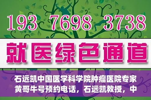 石远凯中国医学科学院肿瘤医院专家黄哥牛号预约电话，石远凯教授，中国医学科学院肿瘤医院专家挂号预约攻略及黄哥牛号联系电话揭秘