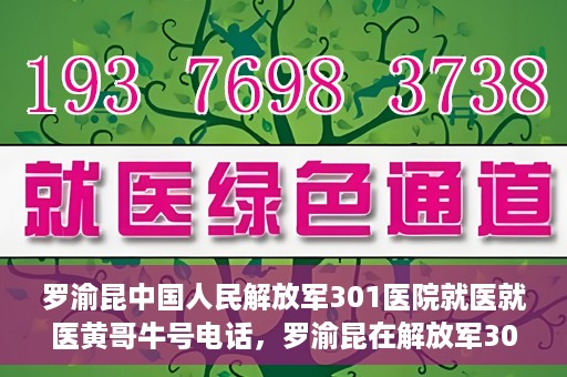 罗渝昆中国人民解放军301医院就医就医黄哥牛号电话，罗渝昆在解放军301医院就医经历，揭秘黄哥牛号背后的故事与电话曝光